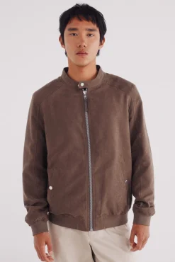 Springfield Casacos-Jaqueta efeito camurça microperfurada cru