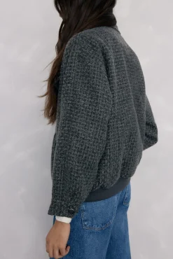 Pedro del Hierro Blazers|Sobretudos-Jaqueta fecho-éclair com zíper Cizento