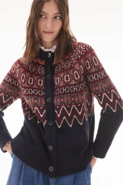 TFP by Tamara Falcó Sobretudos-Jaqueta jacquard geométrica multicolor Azul