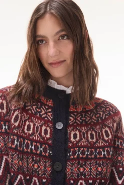 TFP by Tamara Falcó Sobretudos-Jaqueta jacquard geométrica multicolor Azul