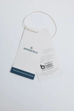 Springfield Sobretudos-Jaqueta jeans de algodão oversized azul