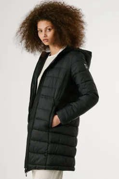 Pepe Jeans Sobretudos|Casacos-Jaqueta longa acolchoada de plumas preto