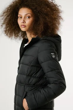 Pepe Jeans Sobretudos|Casacos-Jaqueta longa acolchoada de plumas preto