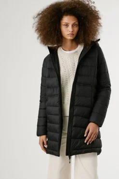 Pepe Jeans Sobretudos|Casacos-Jaqueta longa acolchoada de plumas preto