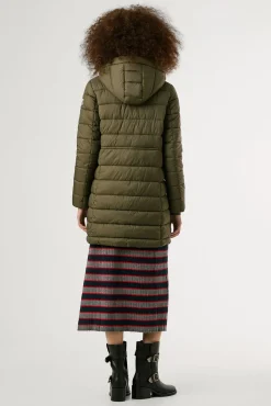 Pepe Jeans Sobretudos|Casacos-Jaqueta longa acolchoada de plumas Caqui escuro