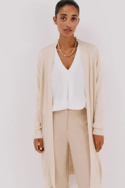 Cortefiel Camisolas-Jaqueta longa em lurex Tostado