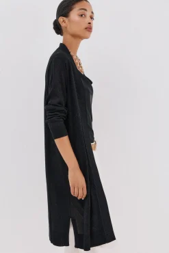 Cortefiel Camisolas-Jaqueta longa em lurex Preto