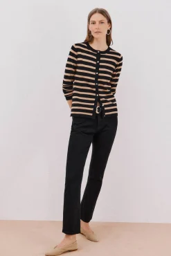 Cortefiel Camisolas-Jaqueta manga larga Preto