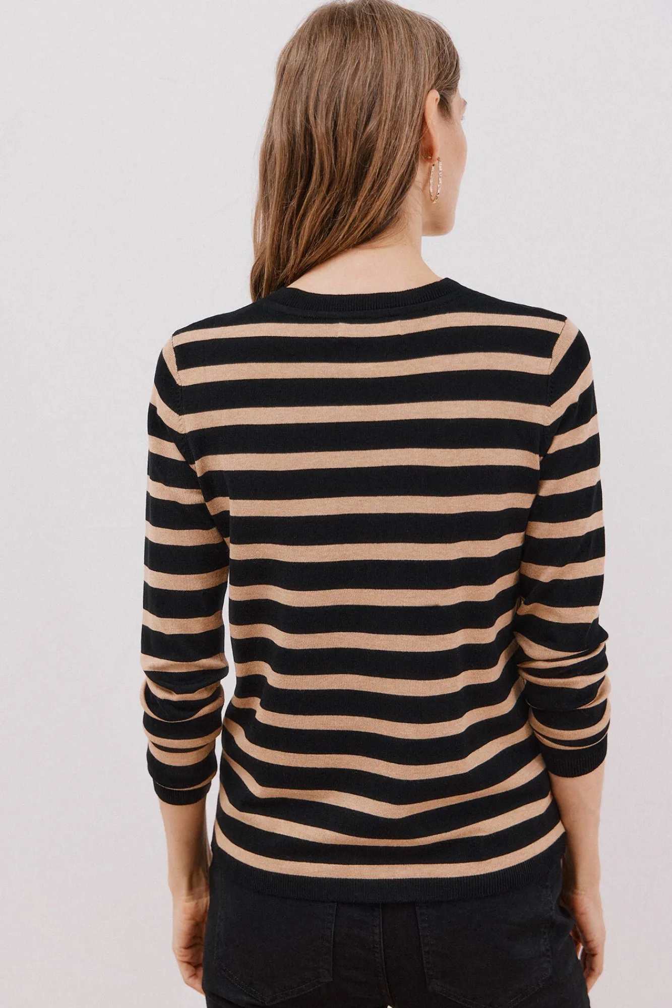 Cortefiel Camisolas-Jaqueta manga larga Preto