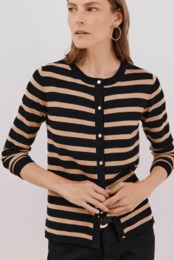 Cortefiel Camisolas-Jaqueta manga larga Preto