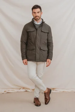 Celopman Casacos-Jaqueta multibolsos verde