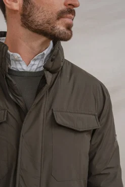 Celopman Casacos-Jaqueta multibolsos verde