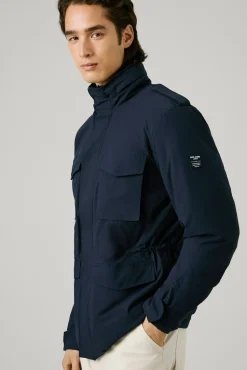 Pepe Jeans Casacos-Jaqueta Sahariana Stretch azul