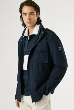 Pepe Jeans Casacos-Jaqueta Sahariana Stretch azul