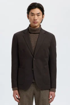 Selected Blazers|Blazers-Jaqueta social em mistura de lã. Castanho