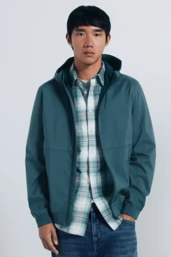 Springfield Casacos-Jaqueta softshell com capuz verde