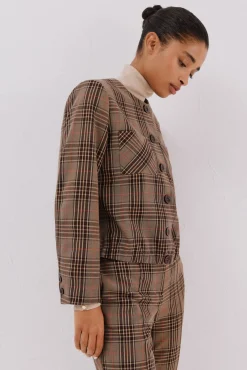 Cortefiel Fatos|Blazers-Jaqueta xadrez Castanho
