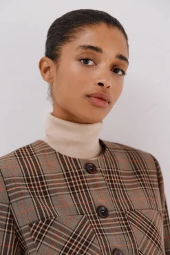 Cortefiel Fatos|Blazers-Jaqueta xadrez Castanho