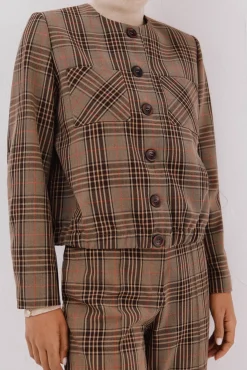 Cortefiel Fatos|Blazers-Jaqueta xadrez Castanho