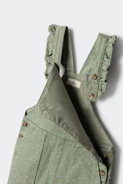 Springfield Kids Vestidos-Jardineira longa de bolinhas para meninas verde