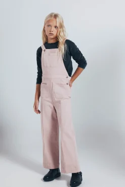 Springfield Kids Vestidos-Jardineiras compridas com bolsos para meninas rosa