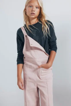 Springfield Kids Vestidos-Jardineiras compridas com bolsos para meninas rosa