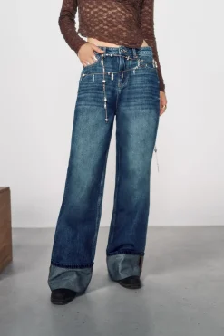 High Spirits Jeans-Jeans com punho azul