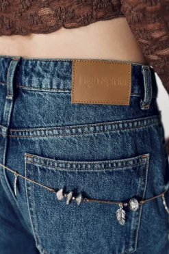 High Spirits Jeans-Jeans com punho azul