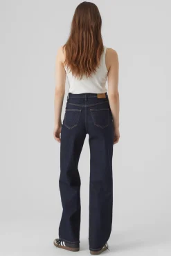 Vero Moda Jeans|Calças-Jeans de cintura alta Azul