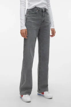 Vero Moda Jeans|Calças-Jeans de corte alta Cinzento