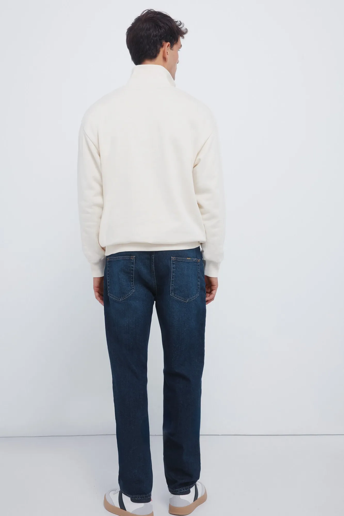 Springfield Jeans-Jeans de corte regular com lavagem escura azul