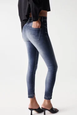 Salsa Jeans Jeans|Calças-Jeans faith push in cropped lavagem premium Azul