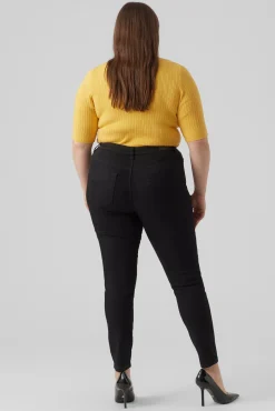 Vero Moda Curve Jeans|Calças-Jeans jegging tamanho grande Preto