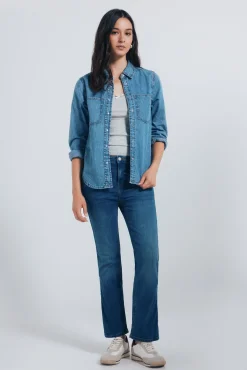 Springfield Jeans-Jeans kick flare azul