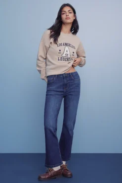 Springfield Jeans-Jeans kick flare azul