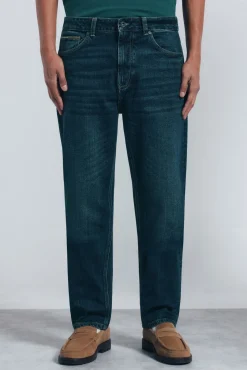 Springfield Jeans-Jeans lavado escuro regular fit azul