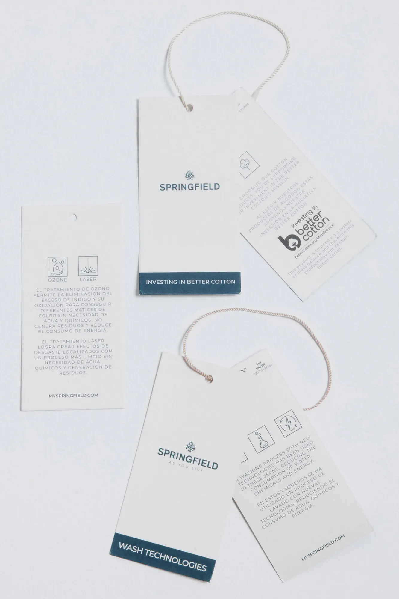 Springfield Jeans-Jeans lavado escuro regular fit azul