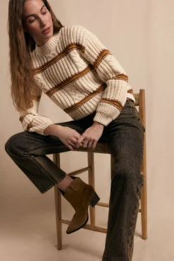 Slowlove Jeans-Jeans marrom tingido Cinzento