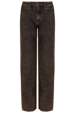 Slowlove Jeans-Jeans marrom tingido Cinzento