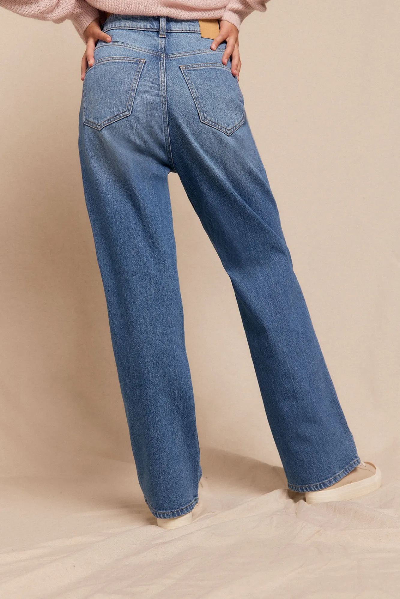 Slowlove Jeans|Calças-Jeans retos Azul