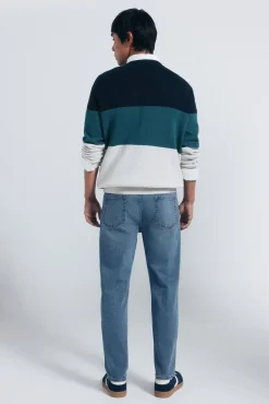 Springfield Jeans-Jeans slim fit tingido azul