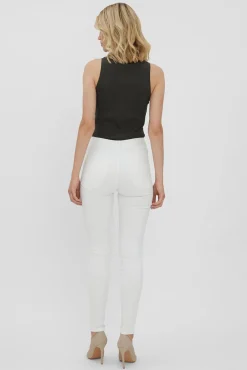 Vero Moda Jeans-Jeans Sophia cigarro de cintura subida Branco