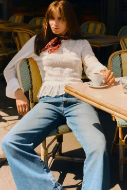 Springfield Jeans-Jeans super flare confortável azul