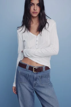 Springfield Jeans-Jeans super flare confortável azul