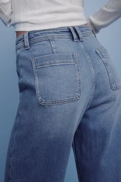 Springfield Jeans-Jeans super flare confortável azul