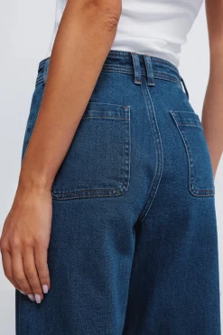 Springfield Jeans-Jeans super flare confortável azul