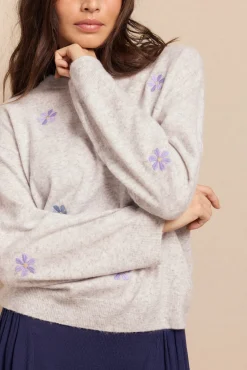 Slowlove Camisolas-Jersey bordado Cinzento