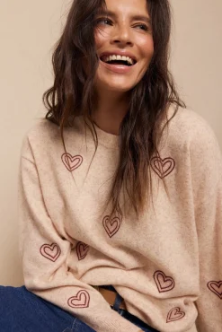 Slowlove Camisolas-Jersey bordado Ecru