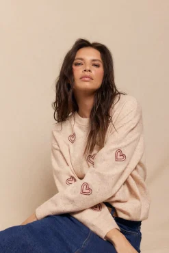 Slowlove Camisolas-Jersey bordado Ecru