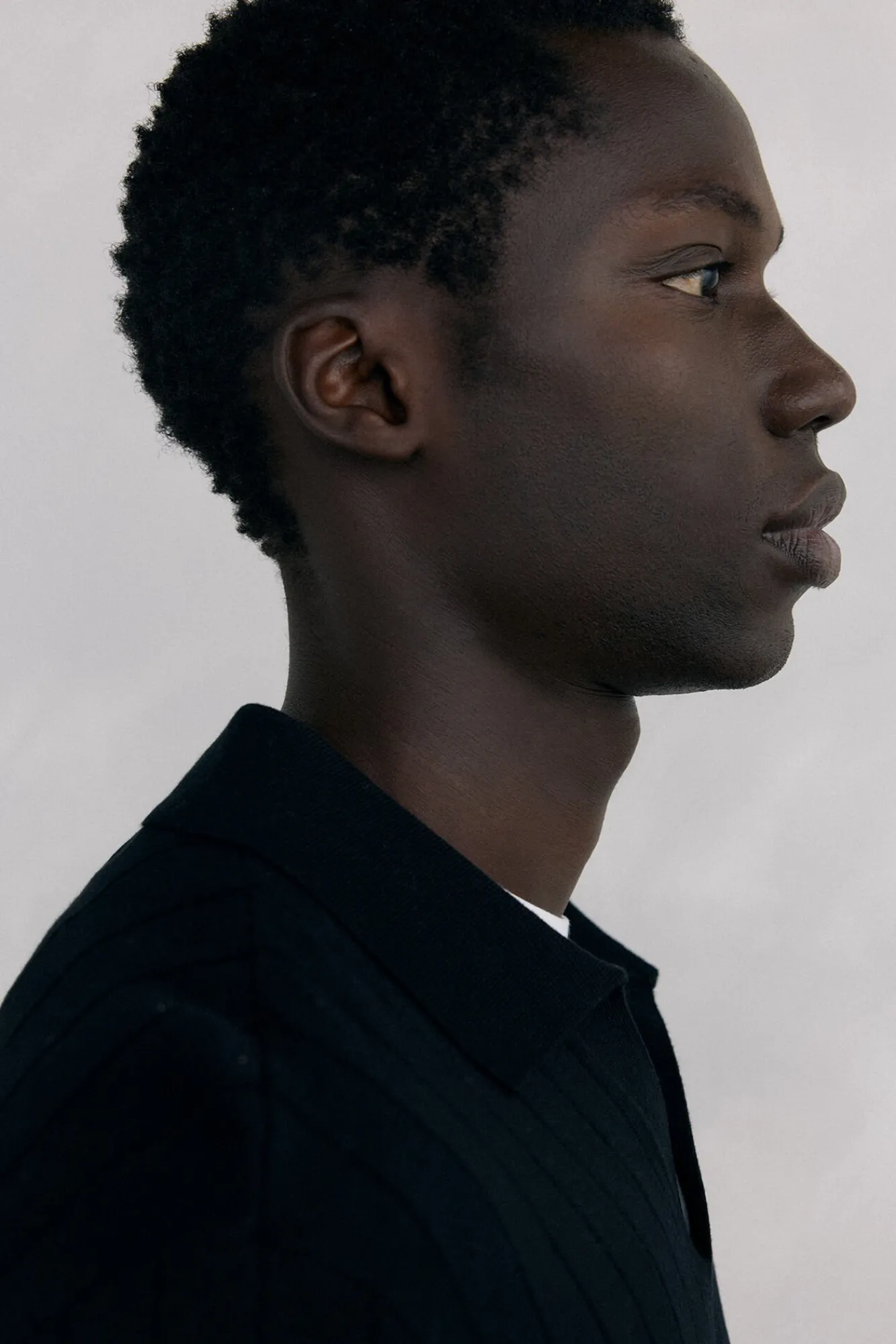 Pedro del Hierro Camisolas-Jersey de caxemira de seda e algodão estruturado premium Preto